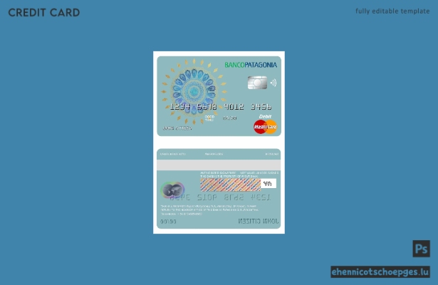 Argentinische Banco Patagonia S.A. Bank Mastercard Debitkarte Beispielvorschau